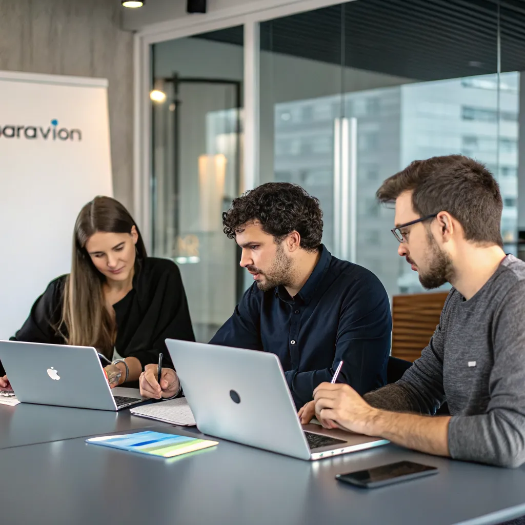 Equipo creativo de NORANVION en sesión